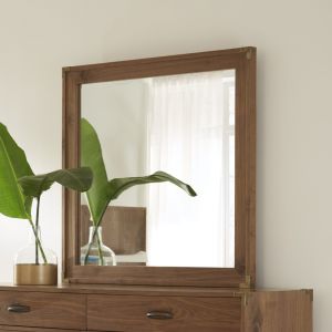 Modus Furniture - Adler Beveled Glass Mirror in Natural Walnut - 8N1683