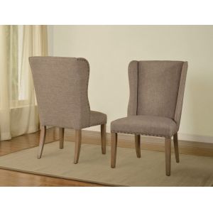 Modus Furniture - Alex Uhpolstered Wingback Dining Chair in Dolphin - (Set of 2) - 8PH366X