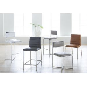 Modus Furniture - Amalfi X-Base Bar Stool in White - (Set of 2) - 1AA468X