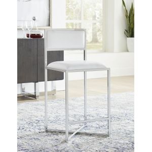 Modus Furniture - Amalfi X-Base Counter Stool in White (Set of 2) - 1AA470X