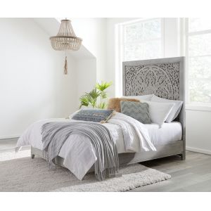 Modus Furniture - Boho Chic California King-Size Bed in Washed White - 1JQ9H6