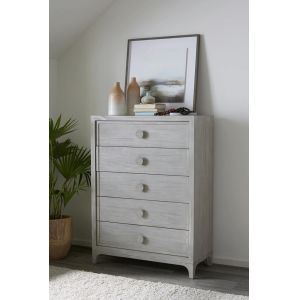 Modus Furniture - Boho Chic Five-Drawer Chest in Washed White - 1JQ984