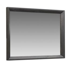 Modus Furniture - Chloe Solid Wood Beveled Glass Mirror in Basalt Grey - 3JU583