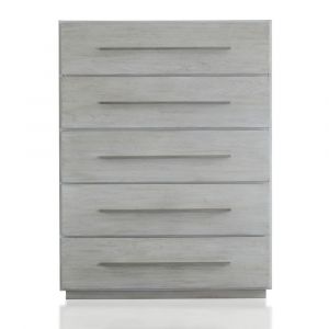 Modus Furniture - Destination Five Drawer Chest in Cotton Grey - DEZ784