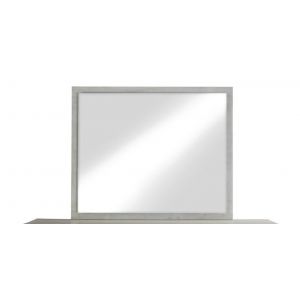 Modus Furniture - Destination Floating Glass Mirror in Cotton Grey - DEZ783