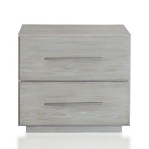 Modus Furniture - Destination Two Drawer Nightstand in Cotton Grey - DEZ781