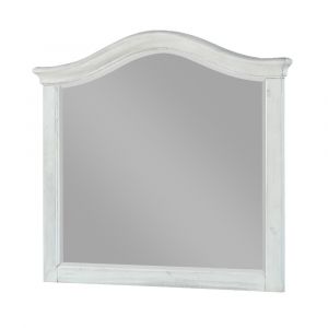 Modus Furniture - Ella Solid Wood Beveled Glass Mirror in White Wash - 2G4383