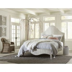 Modus Furniture - Ella Solid Wood Queen-Size Scroll Bed in White Wash - 2G43A5