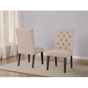 Modus Furniture - Kathryn Upholstered Parsons Dining Chair in Toast - (Set of 2) - 8PL766K
