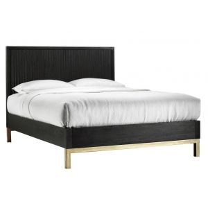 Modus Furniture - Kentfield Solid Wood King-Size Platform Bed in Black Drifted Oak - 8ZU5P7