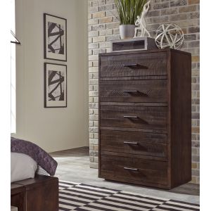Modus Furniture - McKinney Five Drawer Solid Wood Chest in Espresso Pine - AKK184