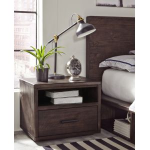 Modus Furniture - McKinney One Drawer Solid Wood Nightstand in Espresso Pine - AKK181B