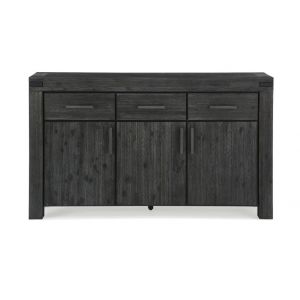 Modus Furniture - Meadow Solid Wood Three Drawer Three Door Sideboard in Graphite - 3FT373