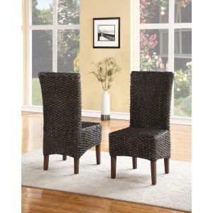 Modus Furniture - Meadow Wicker Dining Chair in Brick Brown - (Set of 2) - 3F4166