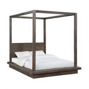Modus Furniture - Melbourne King-Size Canopy Bed in Dark Pine - 8D64F7