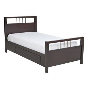 Modus Furniture - Nevis Full-size Platform Storage Bed in Espresso - NV23S4