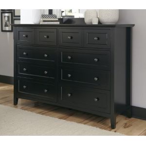 Modus Furniture - Paragon Eight Drawer Dresser in Black - 4N0282