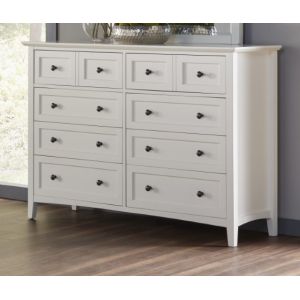 Modus Furniture - Paragon Eight Drawer Dresser in White - 4NA482