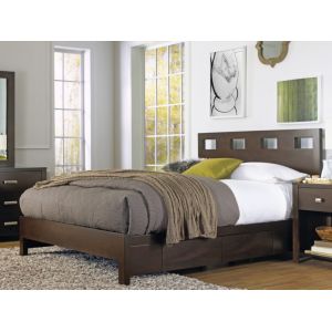 Modus Furniture - Riva California King-size Platform Storage Bed in Chocolate Brown - RV26D6