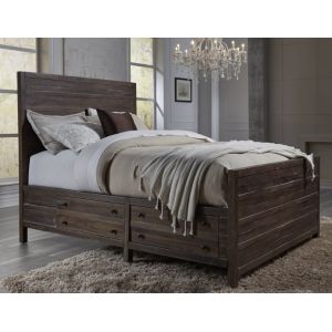 Modus Furniture - Townsend California King-size Solid Wood Storage Bed in Java - 8T06D6