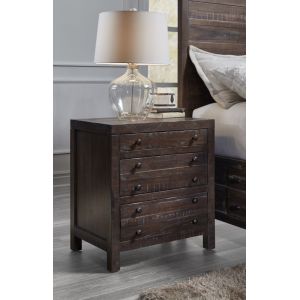 Modus Furniture - Townsend Three Drawer Solid Wood Nightstand in Java - 8T0681