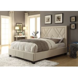 Modus Furniture - Vienne California King-size Nailhead Patterned Platform Storage Bed in Powder - 3Z45D620