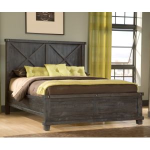Modus Furniture - Yosemite California King-size Solid Wood Panel Bed in Cafe