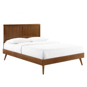 Modway - Alana Full Wood Platform Bed With Splayed Legs - MOD-6619-WAL