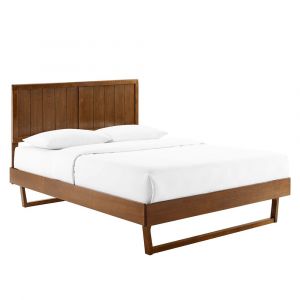 Modway - Alana King Wood Platform Bed With Angular Frame - MOD-6617-WAL