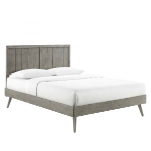 Modway - Alana King Wood Platform Bed With Splayed Legs - MOD-6620-GRY