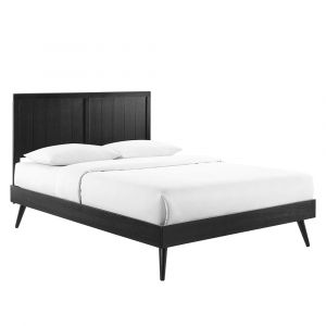 Modway - Alana Queen Wood Platform Bed With Splayed Legs - MOD-6379-BLK