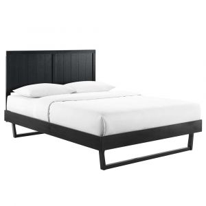 Modway - Alana Twin Wood Platform Bed With Angular Frame - MOD-6618-BLK