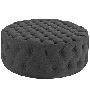 Modway - Amour Upholstered Fabric Ottoman - EEI-2225-GRY