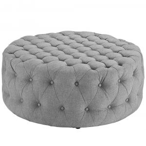 Modway - Amour Upholstered Fabric Ottoman - EEI-2225-LGR