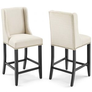 Modway - Baron Counter Stool Upholstered Fabric (Set of 2) - EEI-4016-BEI