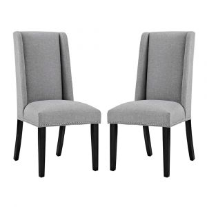 Modway - Baron Dining Chair Fabric (Set of 2) - EEI-2748-LGR-SET