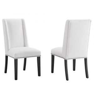Modway - Baron Dining Chair Fabric (Set of 2) - EEI-2748-WHI-SET