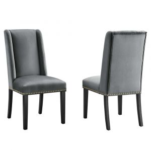 Modway - Baron Performance Velvet Dining Chairs - (Set of 2) - EEI-5012-GRY
