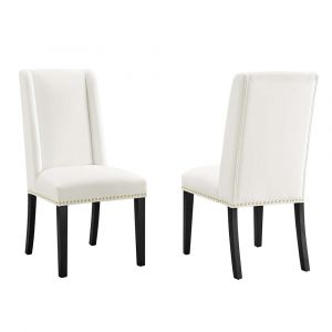 Modway - Baron Performance Velvet Dining Chairs - (Set of 2) - EEI-5012-WHI
