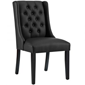 Modway - Baronet Button Tufted Vegan Leather Dining Chair - EEI-2234-BLK