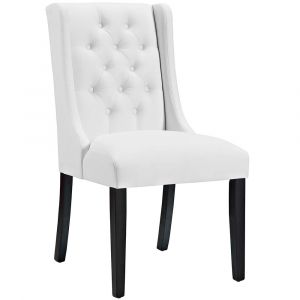 Modway - Baronet Button Tufted Vegan Leather Dining Chair - EEI-2234-WHI
