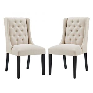 Modway - Baronet Dining Chair Fabric (Set of 2) - EEI-3557-BEI