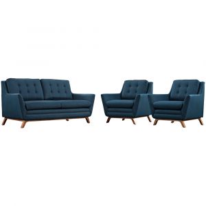 Modway - Beguile 3 Piece Upholstered Fabric Living Room Set - EEI-2141-AZU-SET