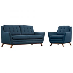 Modway - Beguile Living Room Set Upholstered Fabric (Set of 2) - EEI-2432-AZU-SET