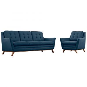 Modway - Beguile Living Room Set Upholstered Fabric (Set of 2) - EEI-2433-AZU-SET