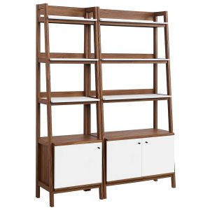 Modway - Bixby Wood Bookshelves - (Set of 2) - EEI-6113-WAL-WHI
