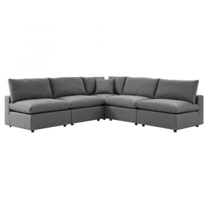 Modway - Commix 5-Piece Outdoor Patio Sectional Sofa - EEI-5587-CHA