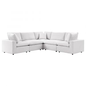 Modway - Commix 5-Piece Outdoor Patio Sectional Sofa - EEI-5589-WHI