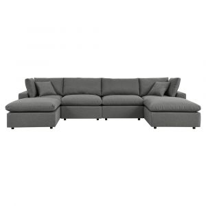 Modway - Commix 6-Piece Outdoor Patio Sectional Sofa - EEI-5585-CHA