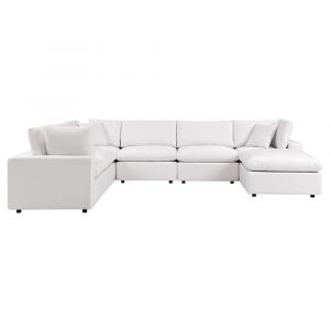 Modway - Commix 7-Piece Outdoor Patio Sectional Sofa in White - EEI-5591-WHI